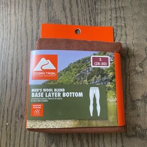 Ozark Trail Men's Wool Blend Base Layer Bottom S (28-30) Green Holly